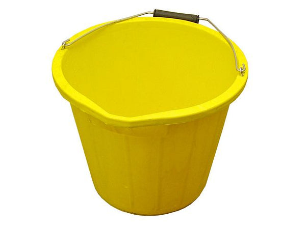 Yellow Builder's Bucket 14L