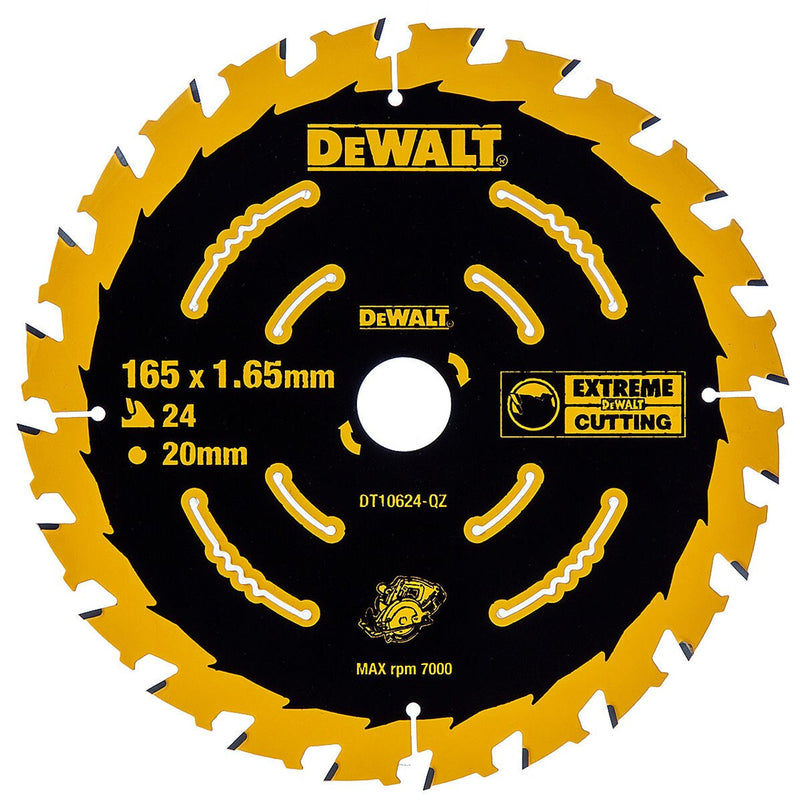 DeWalt DT10624 Extreme Framing Circular Saw Blade for Wood 165 x 20mm x 24T