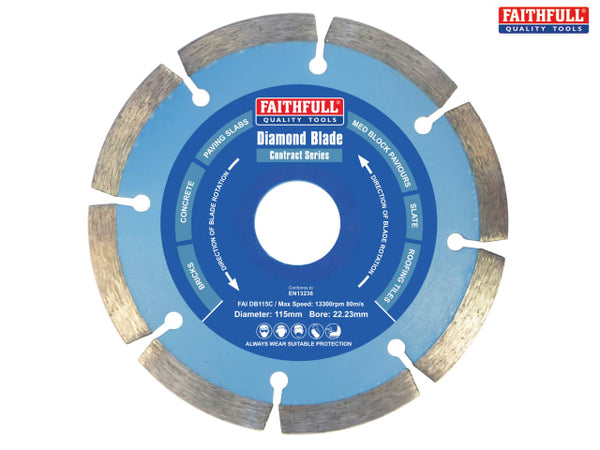Serrated Diamond Cutting Disc 4.5" (115mm) x 22.23mm