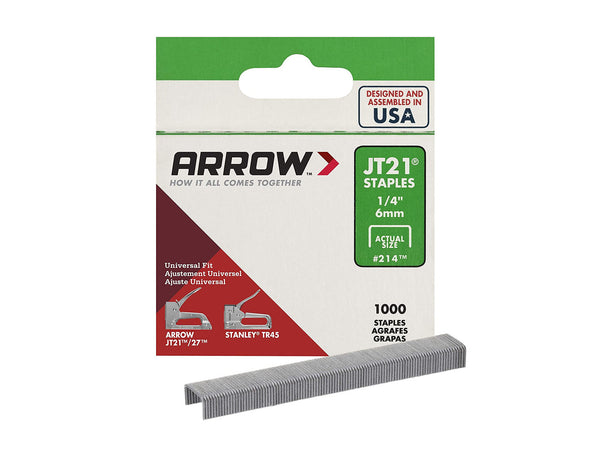 Arrow JT21 Staples Box of 1000