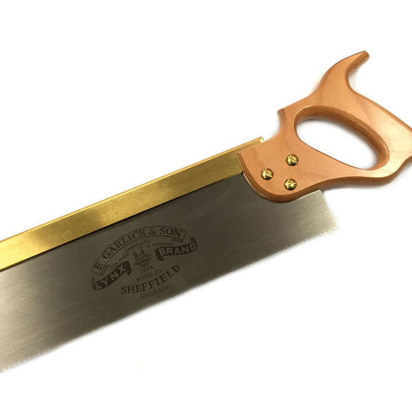 Thomas Flinn Lynx 12" Tenon Saw – 15 TPI, Rip Cut, Beech Handle – Taytools