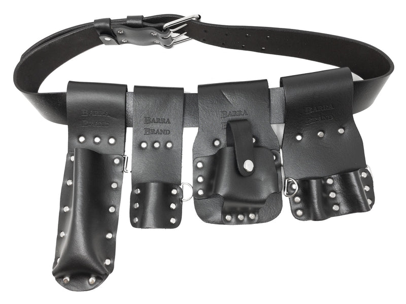 Multi-Pouch Leather Scaffolding Belt