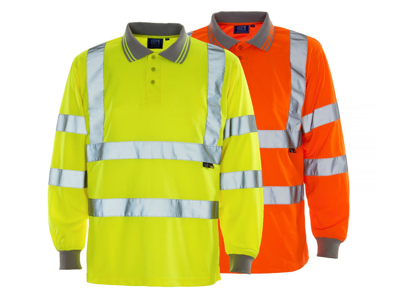 Hi Visibility Long Sleeve Polo Shirt