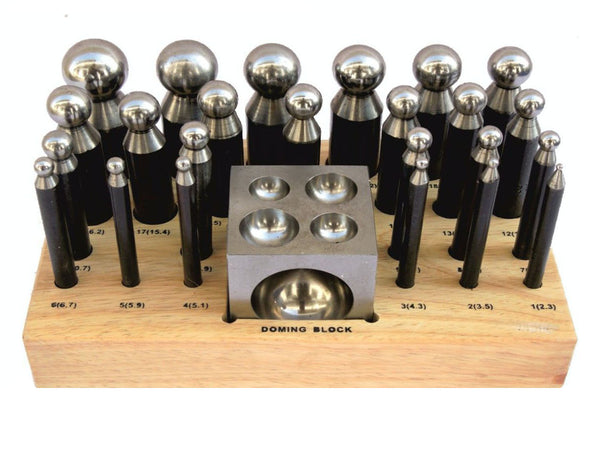 25pc Doming Punch & Block Set